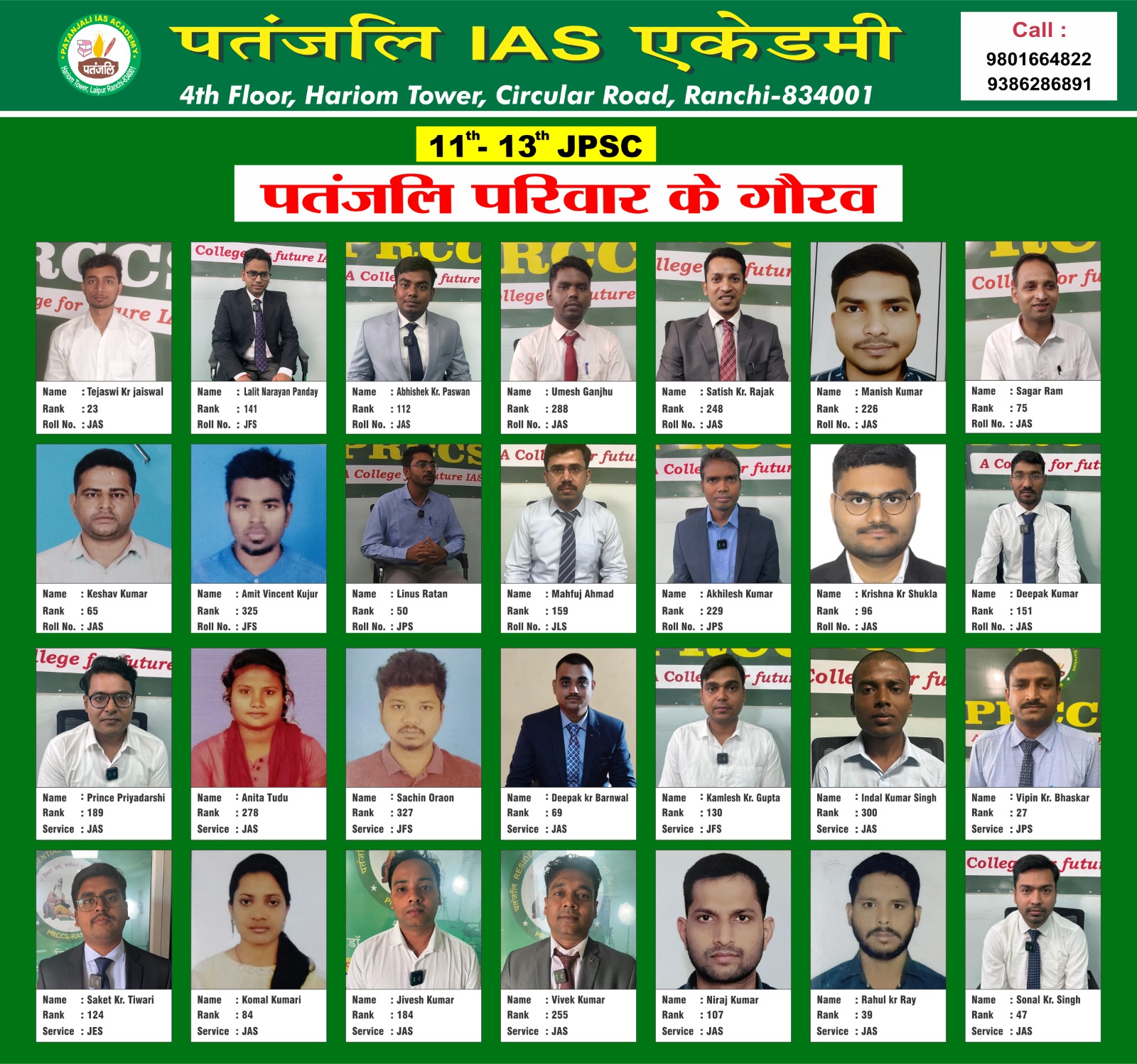 Patanjali IAS - Results